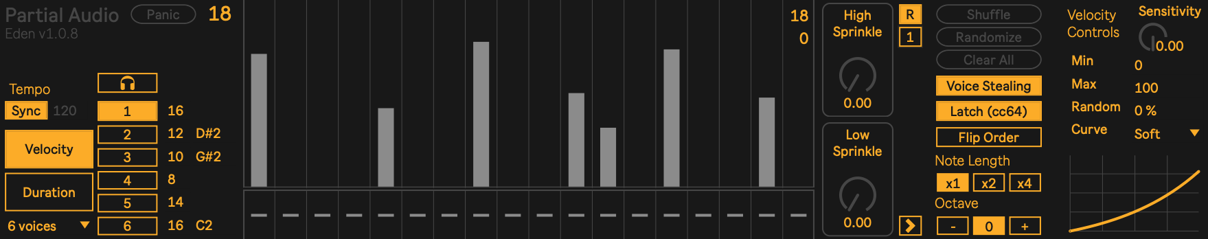 Eden Max for Live device interface